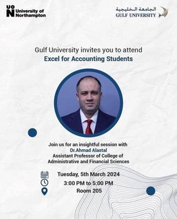 Dr. Ahmed Alastal Workshop:&nbsp;&nbsp; Excel for Accounting Students