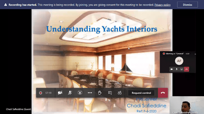 GU Guest Speaker on Lecture “Understanding Boats & Yachts Interiors”
